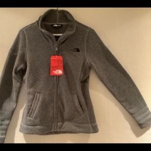 The North Face heather grey sweater jacket